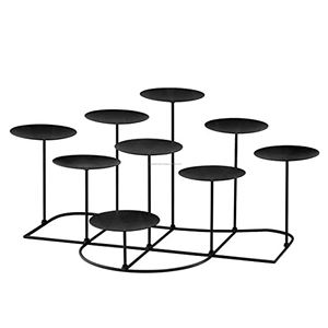 Matte <b>Black</b> Iron <b>Candlestick</b> Holder for Home Decor for Wedding Parties Spa Table Centerpiece Decorations - Product Image 4