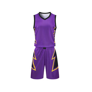 Ensembles d'uniformes de basket-ball professionnel personnalisés pour hommes 100% polyester impression numérique maillots respirants à séchage rapide conception de retour pour - Product Image 3