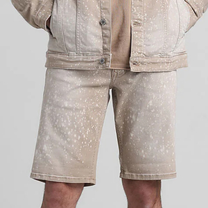 Nouvel arrivage d'ensemble de shorts boutonnés en denim ensemble de shorts grande taille pour hommes de haute qualité ensembles courts personnalisés de plein air à la mode estivale - Product Image 3