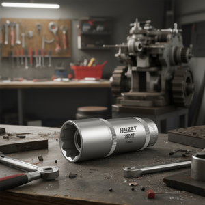 Hazet 3/8'' Long Metric Square <b>12</b>-<b>Point</b> <b>Socket</b> with Traction Profile - Product Image 3