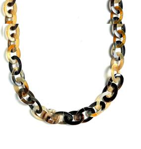 Disco de cuerno de búfalo negro Disco de concha blanca y collar de cuerno de búfalo natural blanco Producto indio hecho a mano - Product Image 5