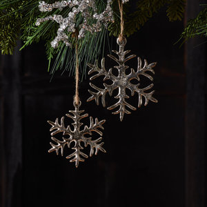 Silver Metal <b>Snowflakes</b> Design Hanging Ornament For Home Christmas <b>Decor</b> in Wholesale Price - Product Image 2