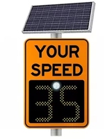 Panneau radar de signalisation routière solaire avec affichage de vitesse, détecteur de vitesse, signalisation de limitation de vitesse, 23 ans d'expérience en usine