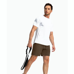 กางเกงขาสั้นลำลองของผู้ชายคุณภาพสูงพร้อมโลโก้ที่กำหนดเองน้ำหนักเบาลายทึบย้อมสีล้วน-มาใหม่! - Product Image 5