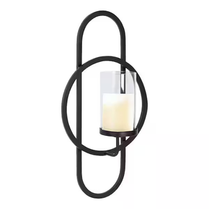 Portavelas decorativo de lujo, la más alta calidad y montado en la pared, portavelas de Metal rústico de tendencia decorativa para interiores - Product Image 1