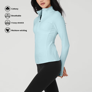 Manteau de sport d'hiver léger à manches longues pour femmes pour l'entraînement et le yoga veste active - Product Image 3