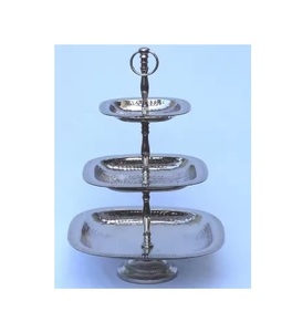 Soporte de pastel de aluminio redondo para decoración de boda Soporte de exhibición de pastel de aluminio Uso para fiestas de cumpleaños a la venta - Product Image 2