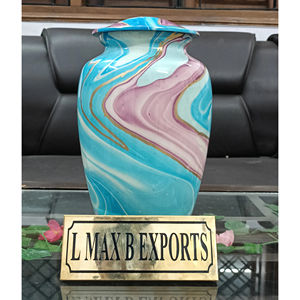 Urnes de crémation adultes en aluminium de couleur de tourbillon de sucrerie pour des cendres humaines avec le sac gratuit de velours - Product Image 1