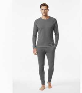 Glacier Form Grey <b>Men</b> <b>Thermal</b> Suit Soft Full <b>Sleeve</b> Breathable Heat Holding Fabric Built for Cold Comfort - Product Image 2