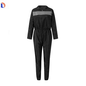 ชุดวอร์มสะท้อนแสงของผู้หญิงชุด2ชิ้นสีดำระบายอากาศได้ดีเหมาะสำหรับไนท์คลับฤดูหนาว - Product Image 5