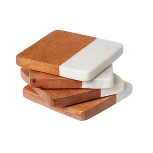 Artwork Maestro Classic Engineered Wood & Buffalo Bone Coaster <b>Set</b> of 4 Pcs for Home Decor and Table Decor Events - Product Image 1