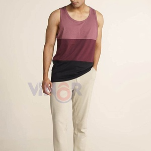 เสื้อกล้ามผู้ชายผ้าฝ้าย100% ลำลองฤดูร้อนระบายอากาศแห้งเร็วเป็นมิตรกับสิ่งแวดล้อมโลโก้กำหนดเองได้สำหรับยิมฟิตเนส - Product Image 4