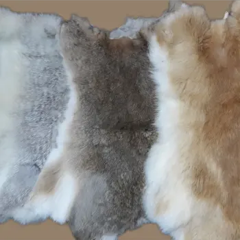 Rabbit Skin Natural Colors Rabbit Pelt Soft Skin For Garments / Decoration