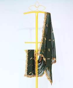 Vestido deportivo islámico de Turquía con Dupattas, elegante traje caftán bordado Formal de talla grande para mujer - Product Image 6