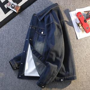 Men <b>White</b> Denim <b>Jacket</b> <b>Summer</b> Thin Lapels Casual <b>Jacket</b> - Product Image 3