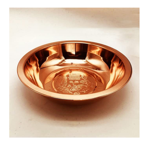ชามสปาทําเล็บเท้าทองแดงทรงกลมแฟนซีพร้อมที่วางเท้า ชามทําเล็บเท้าทองแดง คุณภาพน่าทึ่ง สินค้าขายดี - Product Image 1
