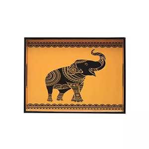 Floral Designer Enamel <b>Print</b> MDF Board Serving Tray Rectangle Shape Modern Design Eco-Friendly Dishwasher Safe Dish Party Use - Product Image 4