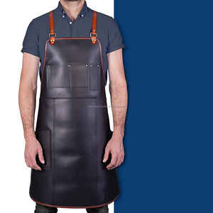 Wholesale 100% Original Premium Quality Professional Leather Chef Butcher <b>BBQ</b> Kitchen <b>Apron</b> Custom Logo-Apparel - Product Image 6