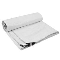 Bâche en polyester non tissé blanc haute résistance, imperméable et robuste pour usage extérieur