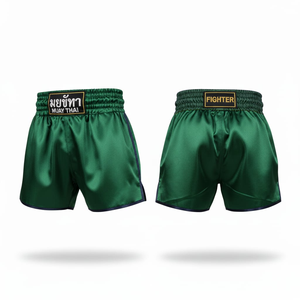 Pantalones Cortos de Boxeo Muay Thai Estilo Retro, de Alta Calidad, de Satén, para Entrenamiento de Kickboxing, Duraderos, Unisex, para Adultos Principiantes - Product Image 1