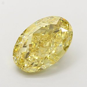 Diamante Ovalado de 3.57ct VS2, Color Amarillo Intenso, Cultivado en Laboratorio - Product Image 1