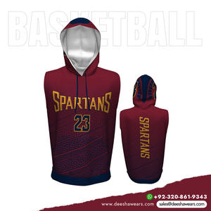 Sweat à capuche de basketball pour homme, pull en polaire, vêtement de sport, sweat-shirt d'entraînement, respirant, anti-humidité, pour l'été, tenue d'équipe, service OEM - Product Image 2
