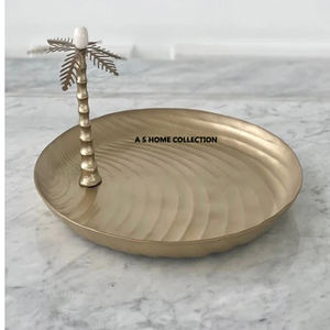 Cuencos para servir chocolate de metal con forma de hoja chapada en oro al por mayor de decoración de Ramadán de lujo - Product Image 6