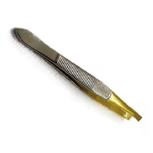 Pinzas de Cejas Profesionales de Acero Inoxidable de Alta Calidad con Punta Inclinada - Herramienta de Maquillaje de Salón Reutilizable y Duradera - Product Image 2