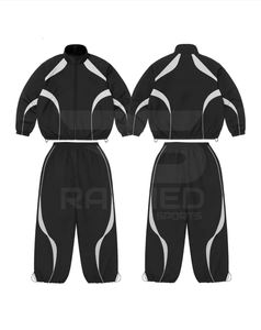 ชุดวอร์มกันลมไนลอน 100% กางเกงขายาวและเสื้อแจ็คเก็ตมีแถบสะท้อนแสง ชุดวอร์มกันลมสำหรับผู้ชาย - Product Image 1