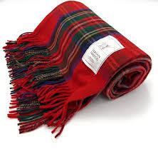 Fait de 100% laine en Tartan Design couvertures en laine indienne avec glands couvertures en tartan super doux par harshit international - Product Image 5