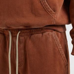 Meilleure vente Survêtement décontracté 100% coton uni pour homme Haute qualité Personnalisable Couleur unie Respirant Hiver Gym Fitness - Product Image 5