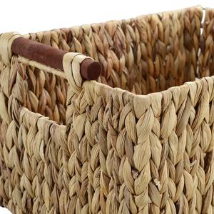 Handmade <b>Water</b> <b>Hyacinth</b> Storage <b>Basket</b> Set with Wood Handles Handmade Storage <b>Basket</b> Wholesale eco-friendly Made in Vietnam - Product Image 4