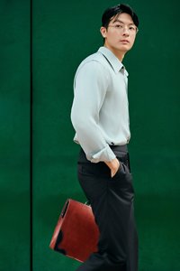 Las mejores opciones, camisa informal de satén de seda verde para hombre, ropa ODM de alta calidad antiarrugas de secado rápido - Product Image 6