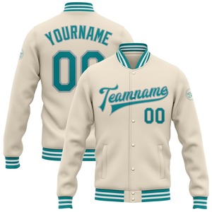 Vente en gros dans l'industrie directe de bombardiers décontractés hiver personnalisés blanc violet-noir veste Letterman universitaire à snap complet - Product Image 3