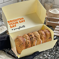 Boîte d'expédition en carton pliable personnalisée avec finition mate et protection UV pour emballage cosmétique, gâteaux, biscuits, brownies, cookies et donuts