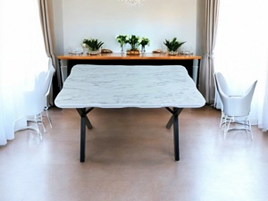 Recién llegado, mesa extendida multicolor, parte superior brillante, patas de madera maciza, MDF de alta calidad, fábrica de muebles de cocina/comedor turco para el hogar - Product Image 5