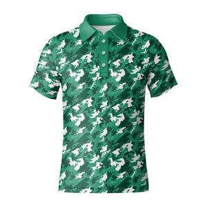 Polos de Golf con estampado de sublimación de alta calidad, ropa de poliéster Spandex, manga corta, ropa de Golf, camiseta de ajuste Regular - Product Image 1