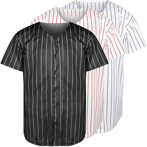 Camiseta de Béisbol Personalizada con Logotipo Bordado, Camiseta de Béisbol Personalizada con Botones, 100% Poliéster - Product Image 1