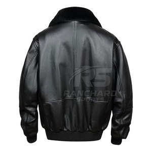 Chaqueta Bomber de Cuero Premium, Suave, Moderna, para Uso Diario, Chaqueta Bomber de Cuero Informal, Cómoda, Cálida y a la Moda - Product Image 4