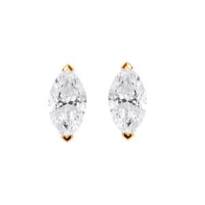 Boucles d'oreilles Glamorous Fire 2.00Ct Moissanite Princess Cut en or 14K Vente en gros OEM - Product Image 5