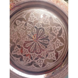 Bandeja de servicio de cobre para Hotel, bandeja chapada en almacenamiento de lujo personalizada, servicio de Hotel de lujo, decoración de boda, bandeja de utensilios de cocina - Product Image 4