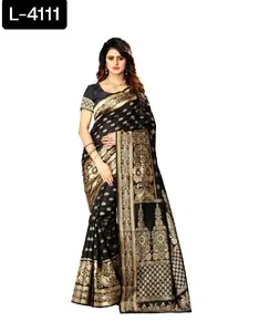 Festa e Casamento Toda a Temporada Étnica Ware Tecido Material Paquistanês e Indiano Estilo Mulheres Saree com Blusa Novo Designer Saree