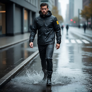 Chándal cortavientos para lluvia de senderismo para hombre, chaqueta de montaña de nailon 100%, conjunto de dos piezas, traje cortavientos de alta calidad para hombre - Product Image 3