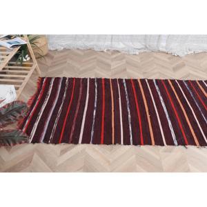 3.2x9.9 ft Kilim <b>Rug</b>, Turkish <b>Vintage</b> <b>Rug</b>, Red Brown Moroccan <b>Rug</b> - Product Image 5