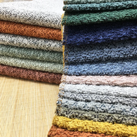 Nouveau design 2025 – Tissu bouclé en velours chenille 100 % polyester, uni, tissé, léger, résistant aux plis, imperméable, pour canapé et maison