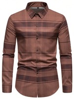 Chemise décontractée à manches longues en tricot Terry pour homme, coupe classique, séchage rapide, boutonnée
