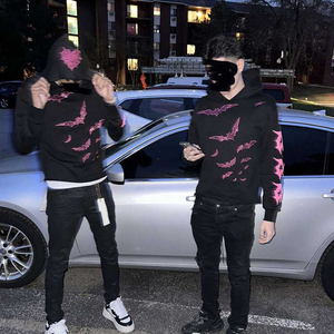 2025 Unique Style Streetwear À Capuche 100% Coton Biologique Personnalisé Strass Vintage Pull À Capuche pour Hommes - Product Image 4