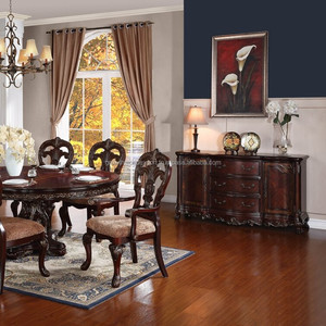 New Wooden Carved Bedroom Furniture Set American Solid Wood Design King Bed Home Furniture Antique Classic King Size Bedroom - Product Image 1