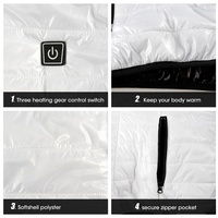 Veste chauffante électrique pour femme, légère, rechargeable par USB, 5V 1000mAh, pour activités de plein air en hiver