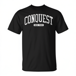 Camiseta promocional estilo universitario Conquest New York NY JS03 - Product Image 2